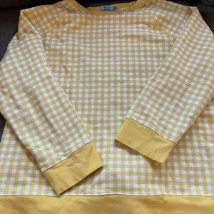 Draper James Yellow Gingham Sweatshirt 2X
